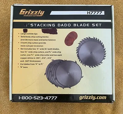 Buy Grizzly Industrial H7777 Stacking 8  Dado Blade Set • 85$
