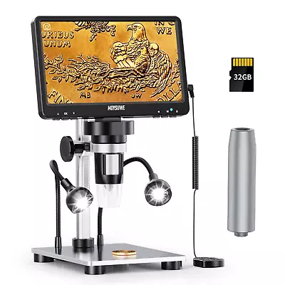 Buy MOYSUWE 7  LCD Digital Microscope 1300X 1080P Soldering Magnifier For Erroe Coin • 95$