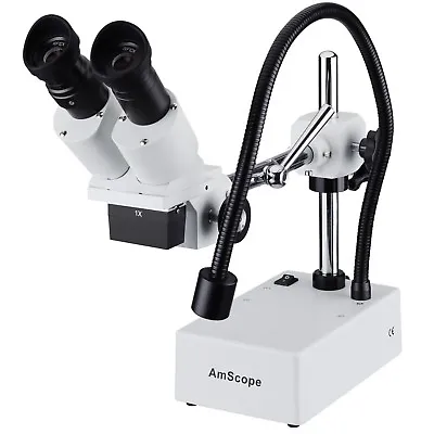 Buy 10X Widefield Stereo Microscope With Boom Arm Stand And LED Incident Light • 204.99$