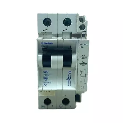 Buy Siemens 5sx52 C25 W/ 5sx9100 Hs Auxiliary Contact Block (germany) • 55$