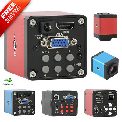 Buy Video Microscope VGA Camera HD Industrial Digital USB Lens 1080p 60f/S 14mp HDMI • 93.54$