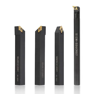 Buy 4Set Shank Lathe Turning Tool Holder Boring Bar 10pcs Carbide Insert Blades • 30.99$