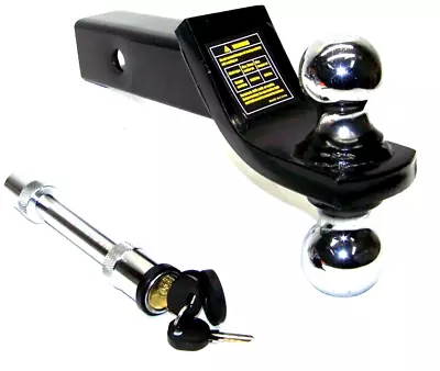 Buy 2  And 1-7/8  Balls Trailer Hitch Ball Mount Bar 2  Hitch Receiver With Pin Lock • 44.99$