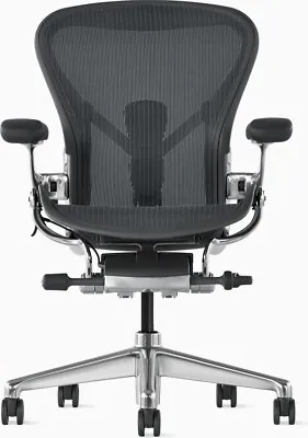 Buy Aeron Chair By Herman Miller Size A  With Polished Aluminum Base  Fully Loaded • 999.11$