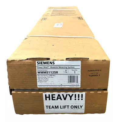 Buy Siemens WMM51125R Meter Stack 1200A Main 125A Branch 240V 1Ph 3W 5 Meter Pos Rin • 2,499$