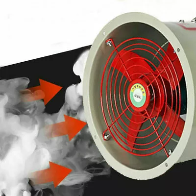 Buy Explosion-proof Axial Fan Pipe Spray Booth Paint Fumes Exhaust Fan 12 Inch Hot!  • 96.76$