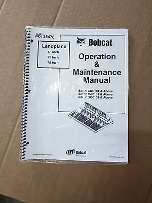 Buy Bobcat 48  72  78  Landplane Attachment Operation & Maintenance Manual • 22.04$