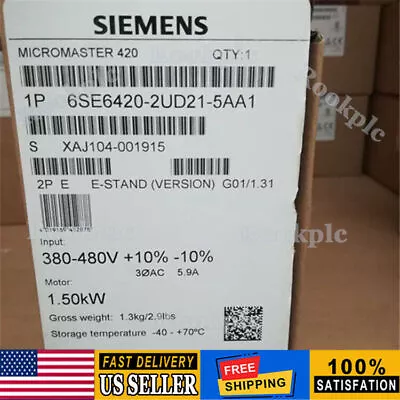Buy New Siemens 6SE6 420-2UD21-5AA1 6SE6420-2UD21-5AA1 MICROMASTER420 Without Filter • 284.53$