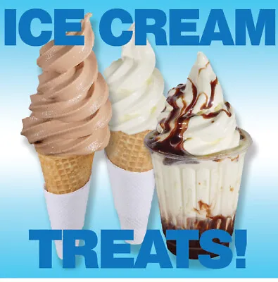 Buy Ice Cream Treats - Decal Concession Stand Food Truck Sticker • 5$