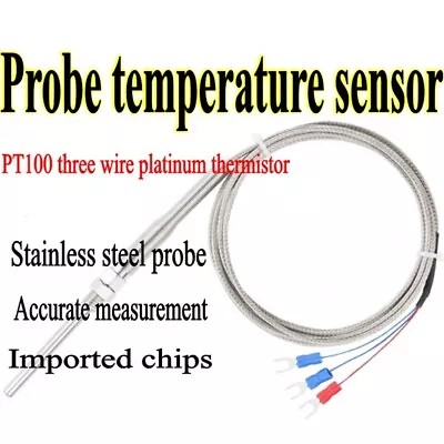 Buy Robust PT100 RTD Temperature Sensor Probe With 100mm Probe Length And 2m Cable • 10.63$
