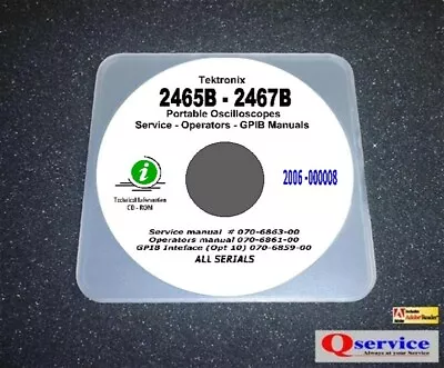 Buy Tektronix 2465B 2467B Service Operating GPIB Manuals CD Complete A3 Diagrams • 14.99$