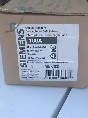 Buy Siemens MBK100A 100A Main Breaker • 54.99$
