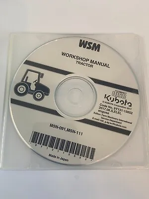 Buy Kubota M5N-091, M5N-111 Tractor Workshop Manual CD New 9Y13206372 • 15.99$