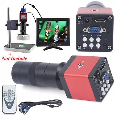 Buy Digital HD Monocular Microscope Camera Industry Video Inspection 3800W HDMI 130X • 29.45$