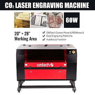 Buy Secondhand 60W 28 X20  CO2 Laser Engraver Cutter Engraving Machine Autofocus • 1,709.99$