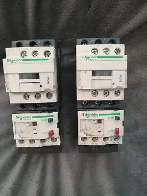 Buy Two Schneider Electric Lc1 D09 3-pole Contactor  + Lrd08 Thermal Overload Relay • 50$