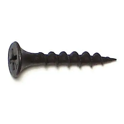 Buy #6 X 1  Black Phosphate Steel Coarse Thread Phillips Bugle Head Drywall Screws D • 10.11$