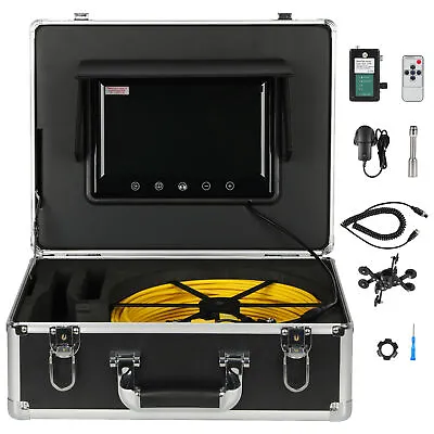 Buy 50M Sewer Waterproof Camera Pipe Pipeline Drain Inspection System 7  LCD • 276.54$