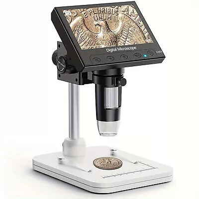 Buy High-Resolution LCD Digital Microscope 1000x Magnification - 4.3in Screen, 8 LED • 26.39$