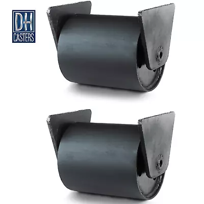 Buy (2) DH Casters 8.75  X 8.5  Ground Roller Roll-Off Container Dumpster Bin 8x10 • 157.74$