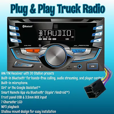 Buy Peterbilt Semi Truck AM/FM Radio With Built-in Bluetooth | USB Input | AUX Input • 89.99$