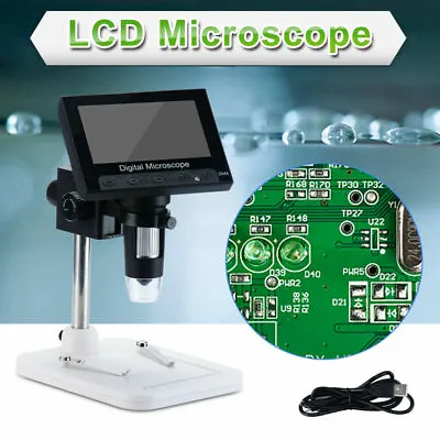 Buy 4.3  1000X HD LCD Monitor Electronic Digital Video Microscope LED Magnifier FAST • 53.90$
