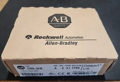 Buy New Allen Bradley 1769-IA16 CompactLogix 16pt 120VAC Input SER A US • 160$