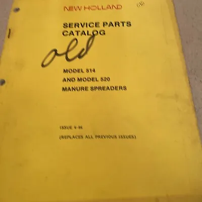 Buy New Holland 514 And 520 Manure Spreaders 4-86 Service Parts Catalog • 15$