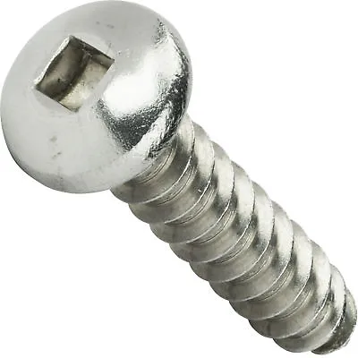 Buy #12 X 1  Square Drive Screws Self Tapping Pan Head Sheet Metal Stainless Qty 25 • 9.55$
