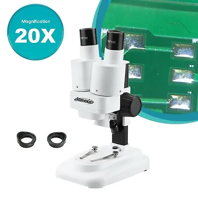 Buy 20X Binocular Stereo Microscope With Top LED For PCB Solder Bugs Cloth Watching  • 32.39$