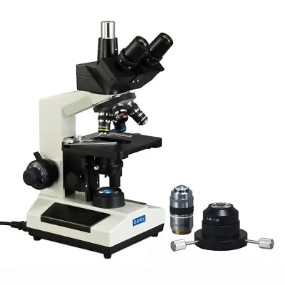 Buy OMAX 40X-1600X Darkfield Trinocular Compound LED Microscope Live Blood Analysis • 728.99$