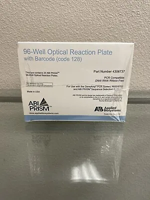 Buy Applied Biosystems 96 Well Optical Reaction Plate With Barcode, Code 128 • 59.95$