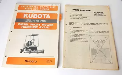 Buy Kubota Model F2400 F2100 Diesel Front Mower Illustrated Parts List • 29.99$