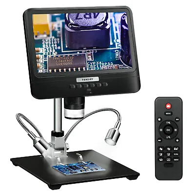 Buy TOMLOV 8.5'' Digital Microscope 1300X Magnification 1080P 32GB Soldering Scope • 169.75$