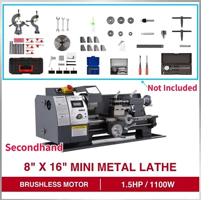Buy Secondhand 8  × 16  Mini Metal Lathe 1100W Metal Gear Digital Display • 599.38$