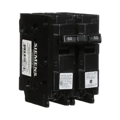 Buy Siemens 2 Pole 50 Amp Breaker.  NEW!   Discounted! • 49.99$