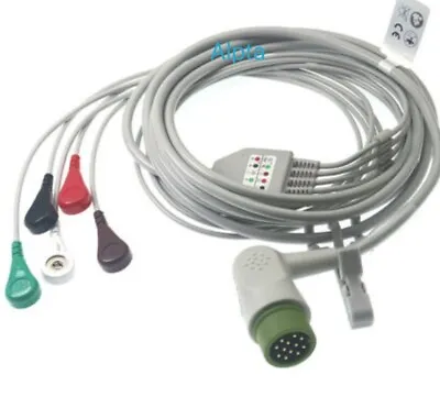 Buy Medtronic Physio-control Lifepak12 20  ECG Cable 5 Leads AHA Snap Compatible • 28.50$