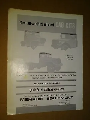 Buy Vintage All Steel Cab Kits Truck Specifications Brochure Memphis Equipment • 10$