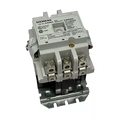 Buy Siemens CLM0D03 AC Lighting Contactor 60 Amp 120V Coil • 84.94$