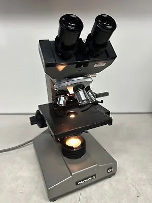 Buy Olympus CH Grey Binocular Upright Microscope W/4x, 10x, 40x & HI 100x Objectives • 49.95$