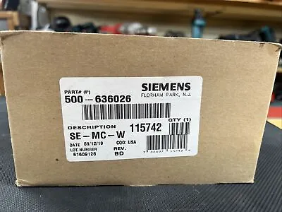 Buy Siemens 500-636026 Fire Alarm Speaker Strobe SE-MC-W 115472 • 79.99$