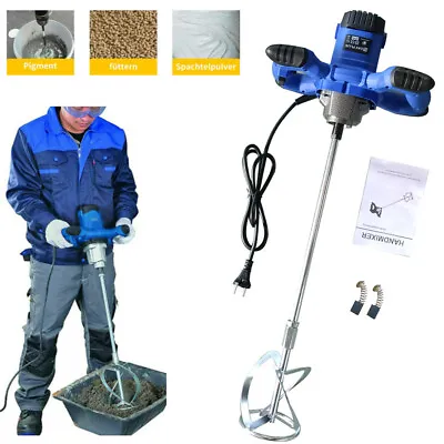 Buy Variable Speed M14 Paddle Mixing Drill 2600W Electric Plaster Mortar Mixer DIY • 62.49$