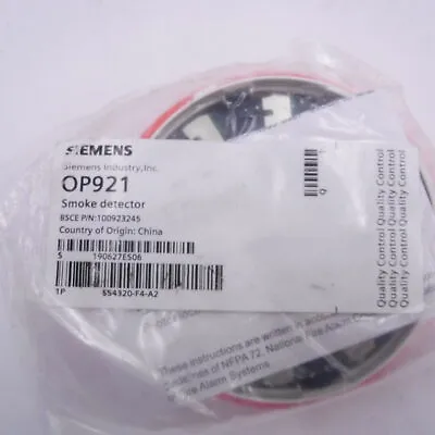 Buy Siemens OP921 Photoelectric Smoke Detector S54320-F4-A2 4x4x2  • 47.49$
