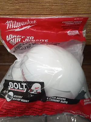 Buy NEW Bolt White Type 1 Class E Front Brim Hard Hat | Milwaukee Safety Accessories • 29.95$