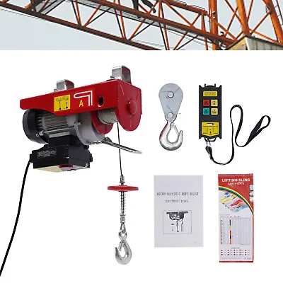 Buy 100-200kg Electric Hoist Crane Overhead Garage Winch Remote Control Auto Lift • 131.67$