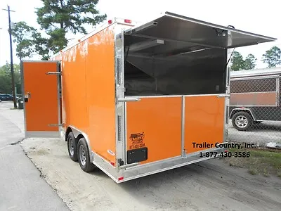 Buy NEW 8.5x16 8.5 X 16 Enclosed Concession Food Vending BBQ Trailer - NEW 2024 • 23,595$