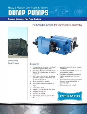 Buy Permco DMD-25-Z-L-AS-20-E4 Pump Valve Assembly For Dump Trucks / Trailer • 649$