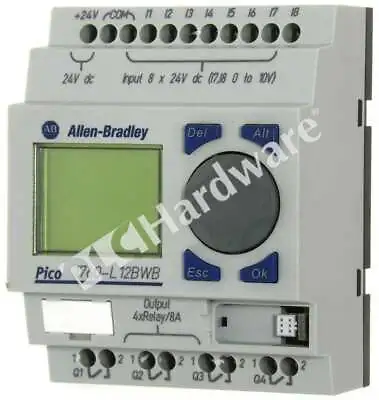 Buy Allen Bradley 1760-L12BWB /B Pico Controller 8 Digital Inputs 4 Relay 24VDC Read • 500.77$