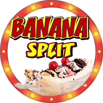 Buy Banana Split DECAL Snacks Ice Cream Concession Food Truck Sticker C2 • 13.99$