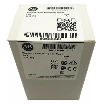 Buy New AB 2080-IF2 Allen-Bradley Micro800 2 Point Analog Input Plug-In 2080IF2 • 82.87$